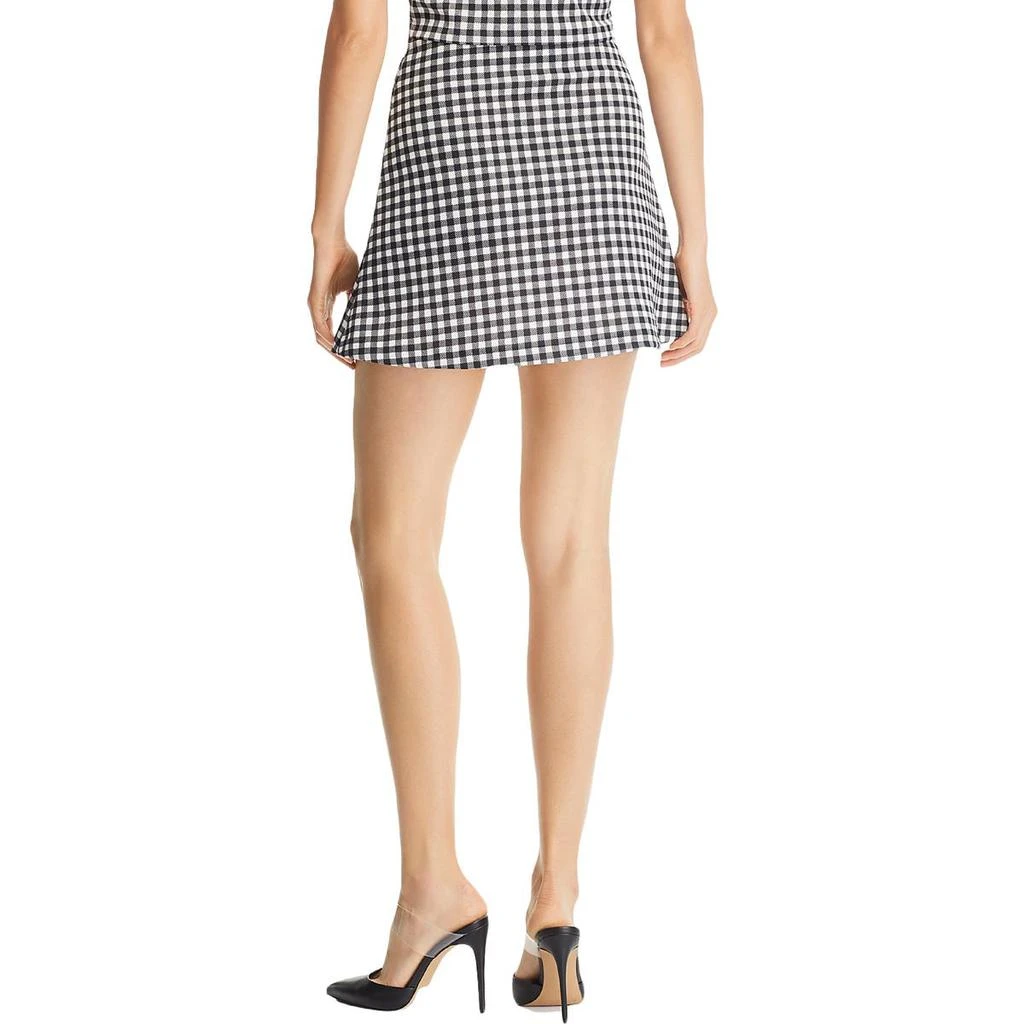 商品AQUA|Aqua Womens Gingham Mini A-Line Skirt,价格¥62,第2张图片详细描述