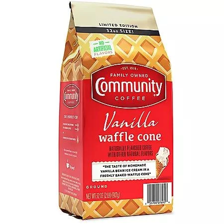 Community Coffee Ground Coffee, Vanilla Waffle Cone (32 oz.) 商品