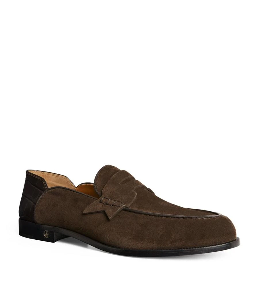 商品Christian Louboutin|No Penny Suede Loafers,价格¥7636,第4张图片详细描述