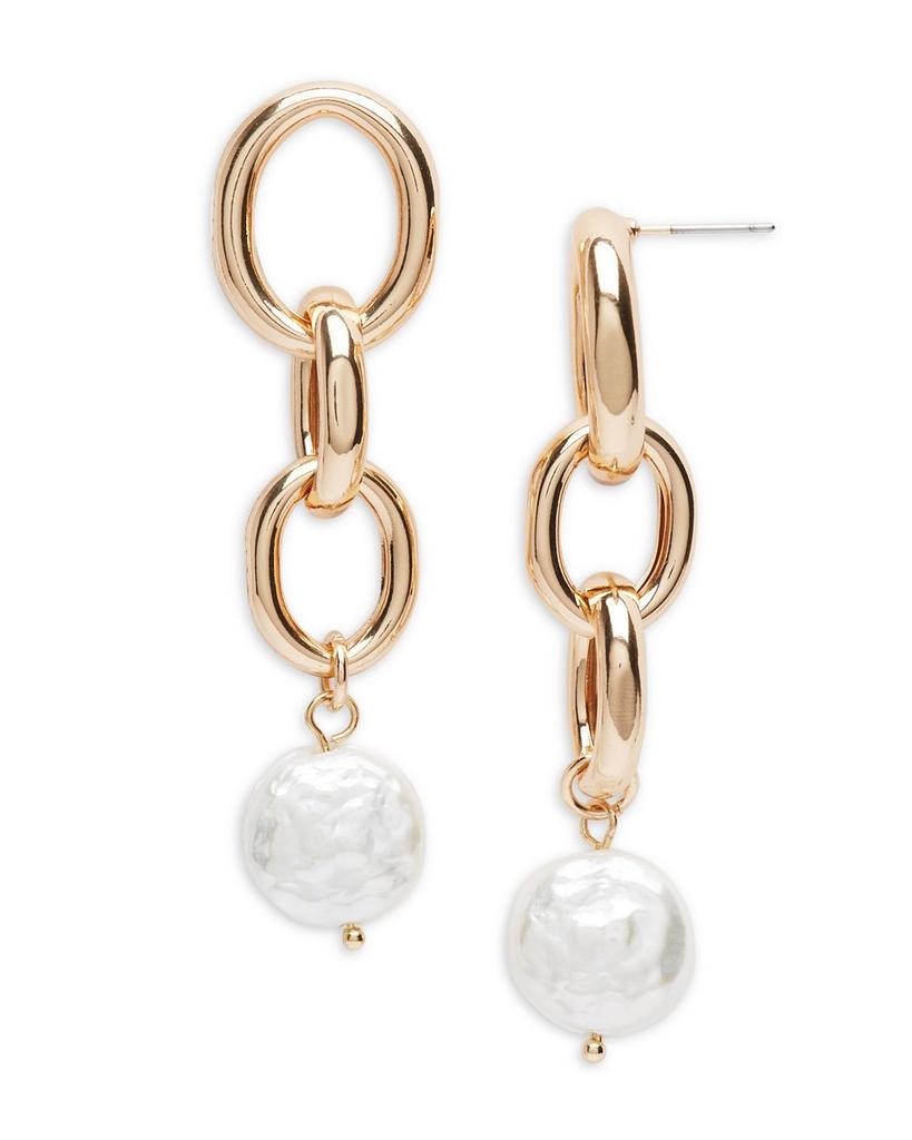 Gold Pearl Drop Earrings - 100% Exclusive商品第1张图片规格展示
