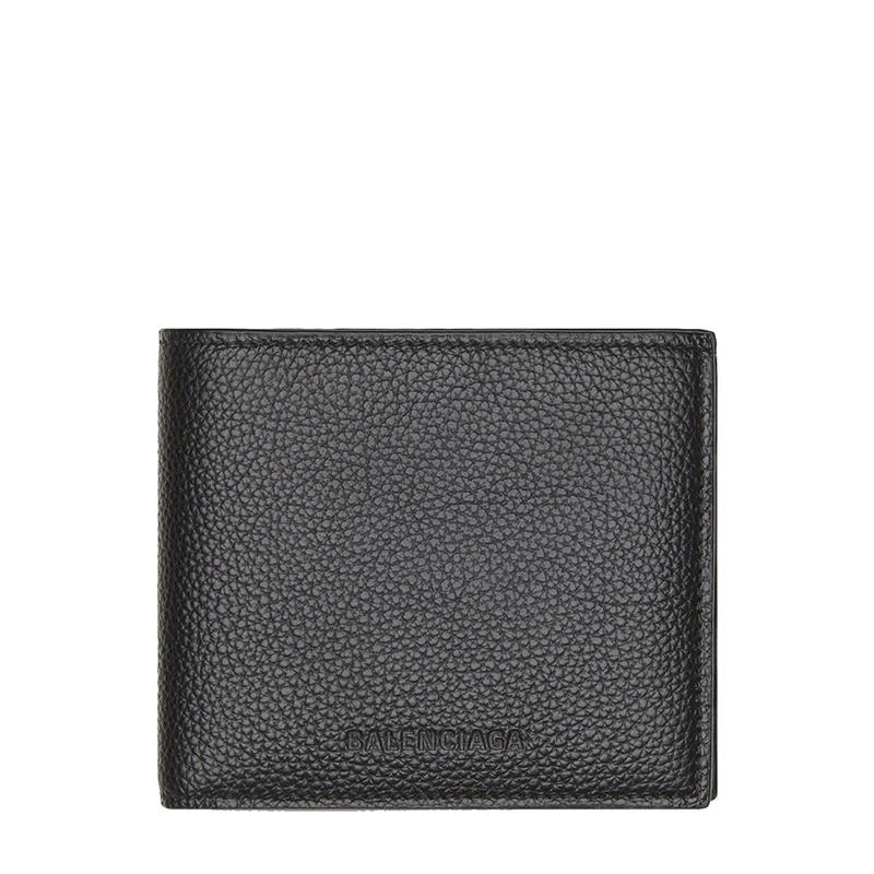 商品Balenciaga|Balenciaga/巴黎世家 ESSENTIAL系列 男士黑色哑光粒面小牛皮翻盖卡包66403815YMY1000,价格¥2727,第1张图片