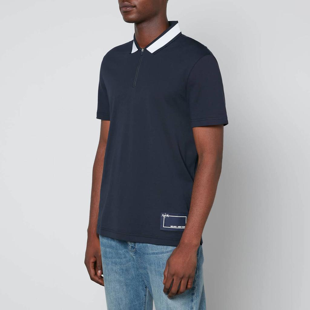 Armani Exchange Cotton-Jersey Polo Shirt商品第1张图片规格展示