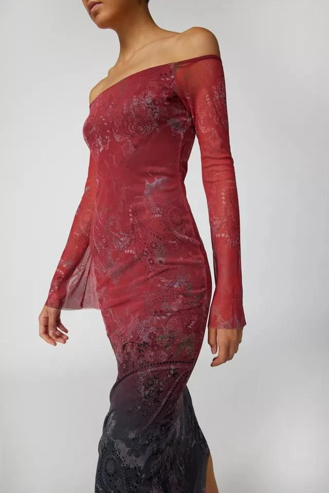 商品Urban Outfitters|UO Maya Mesh Off-The-Shoulder Midi Dress,价格¥677,第2张图片详细描述