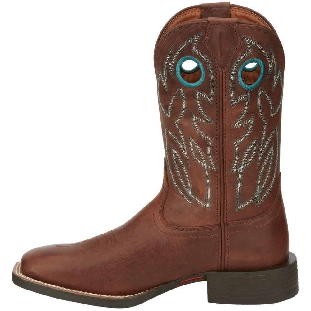 商品Justin Boots|Bowline Embroidery Square Toe Cowboy Boots,价格¥1192,第5张图片详细描述