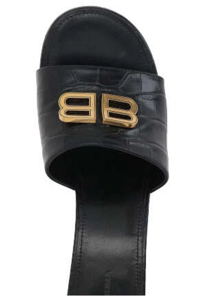 商品Balenciaga|Balenciaga BB Plaque Embossed Mules,价格¥3867,第3张图片详细描述