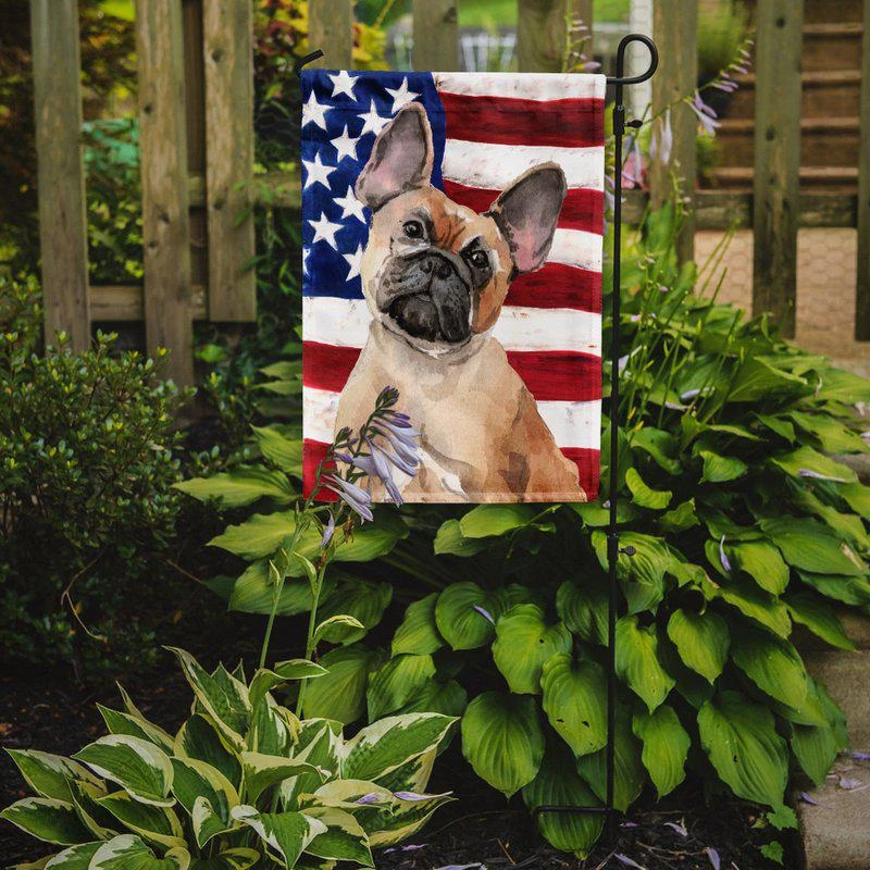 商品Caroline's Treasures|11 x 15 1/2 in. Polyester Fawn French Bulldog Patriotic Garden Flag 2-Sided 2-Ply,价格¥135,第2张图片详细描述