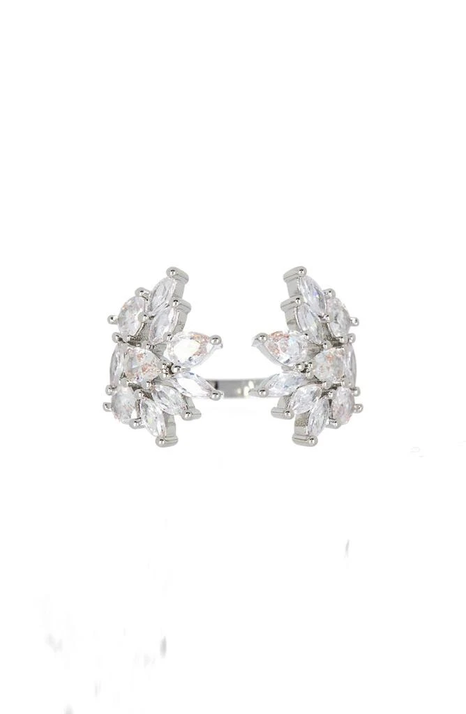 商品Nordstrom|Cubic Zirconia Cluster Open Band Ring,价格¥68,第1张图片