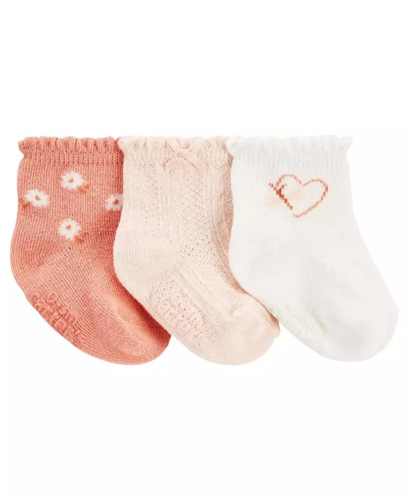 商品Carter's|Baby Girls Socks, Pack of 3,价格¥53,第1张图片