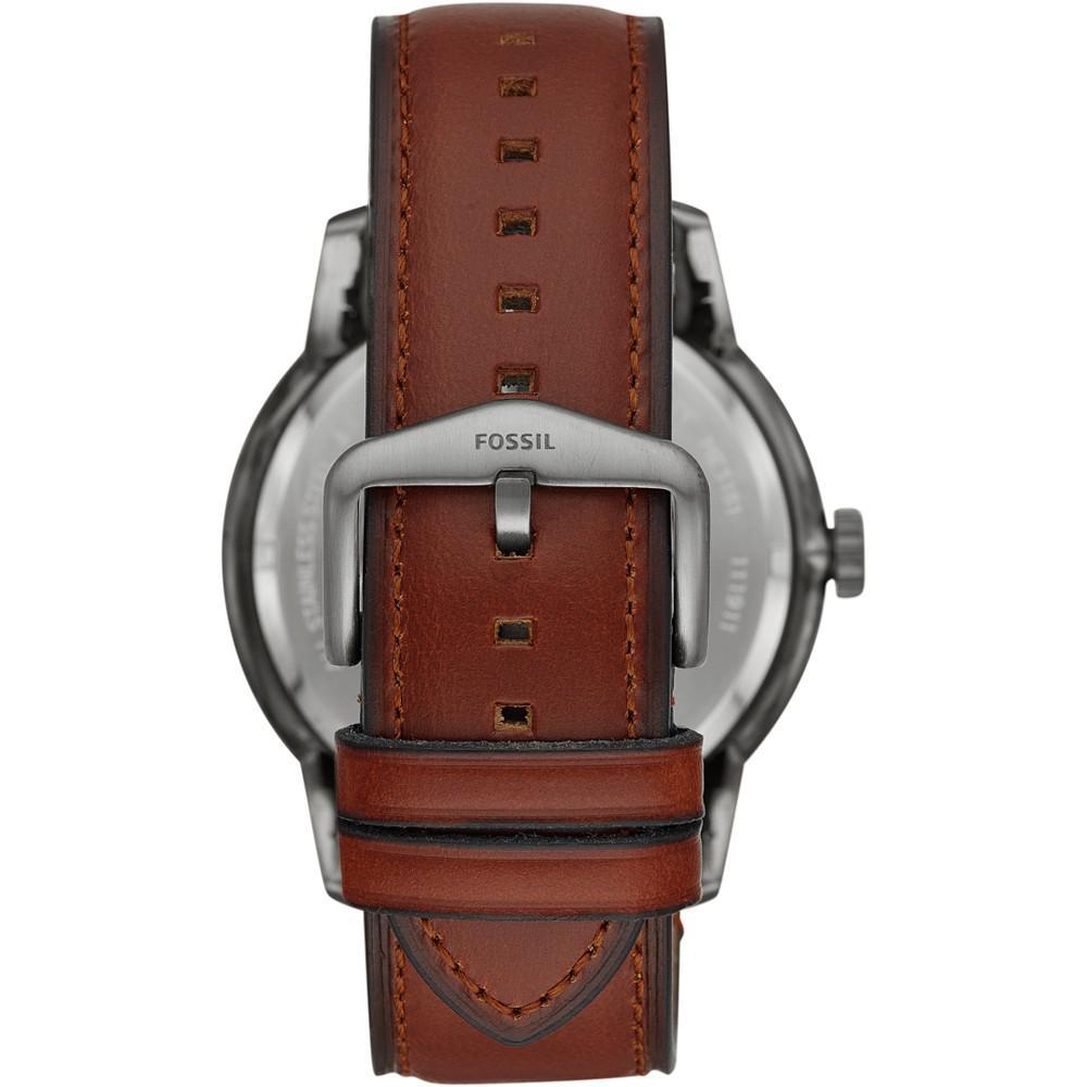 商品Fossil|Men's Automatic Townsman Amber Leather Strap Watch 48mm,价格¥1809,第5张图片详细描述