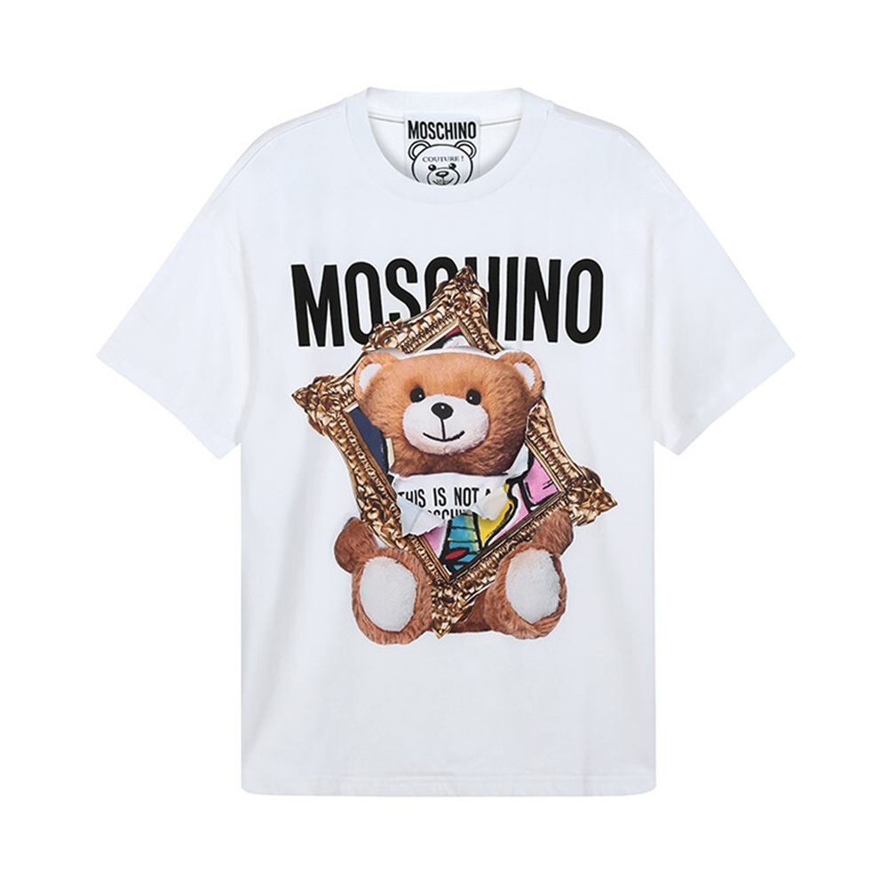 商品[国内直发] Moschino|MOSCHINO 女白色女士T恤 DV0703-0440-1001,价格¥1464,第1张图片