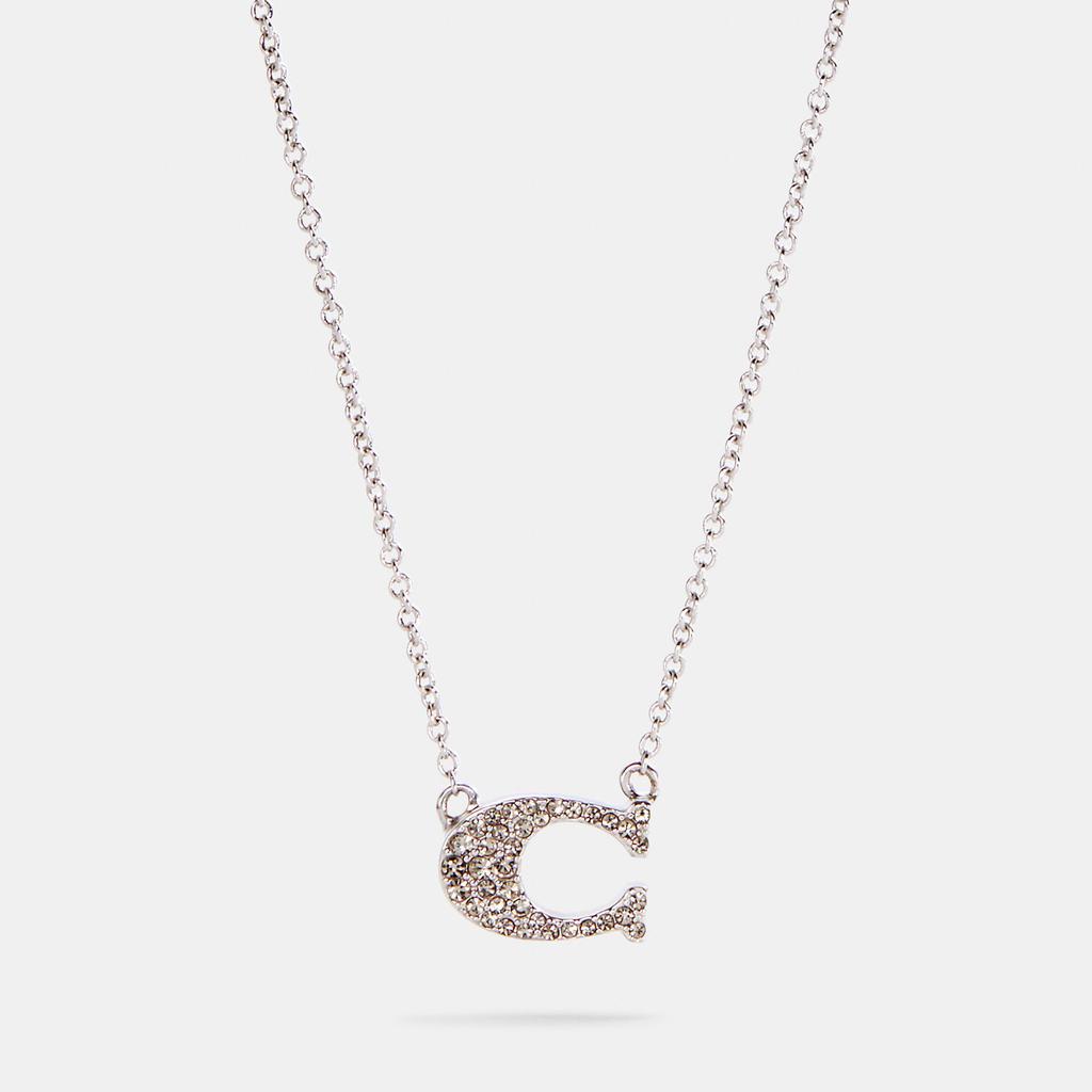 （轻微瑕疵）COACH Pave Signature Necklace商品第1张图片规格展示