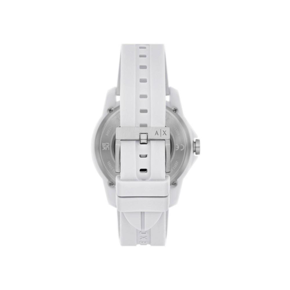 Men's Automatic in White Case with White Silicone Strap Watch, 44mm商品第4张图片规格展示