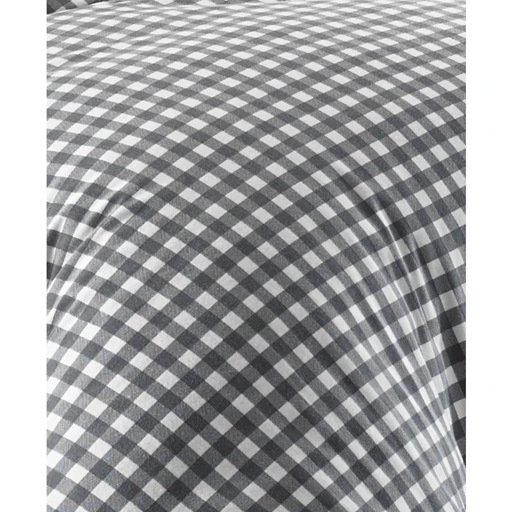 Preston Grey Cotton Flannel 3 Piece Duvet Cover Set 商品