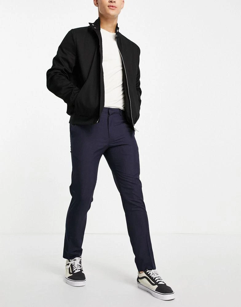 商品Burton Menswear|Burton skinny fit check suit trousers in mid blue,价格¥135,第1张图片