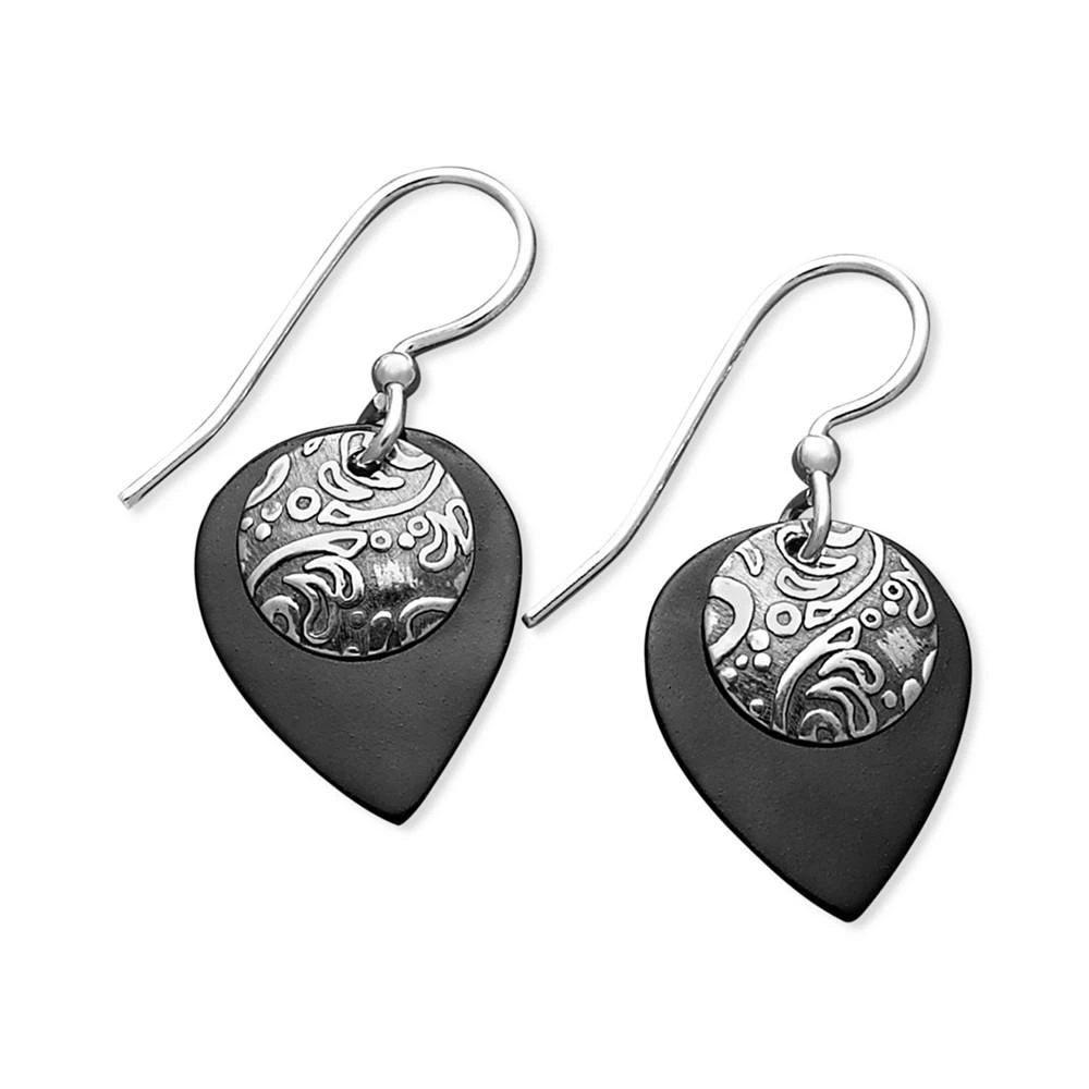 商品Jody Coyote|Patina Bronze Earrings, Black Teardrop Earrings,价格¥203,第1张图片