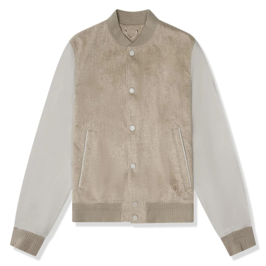 商品Louis Vuitton|Louis Vuitton Wool Leather Beige Bomber Jacket,价格¥21861,第1张图片