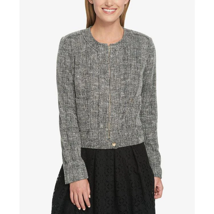 商品Tommy Hilfiger|Collarless Tweed Jacket,价格¥673,第3张图片详细描述