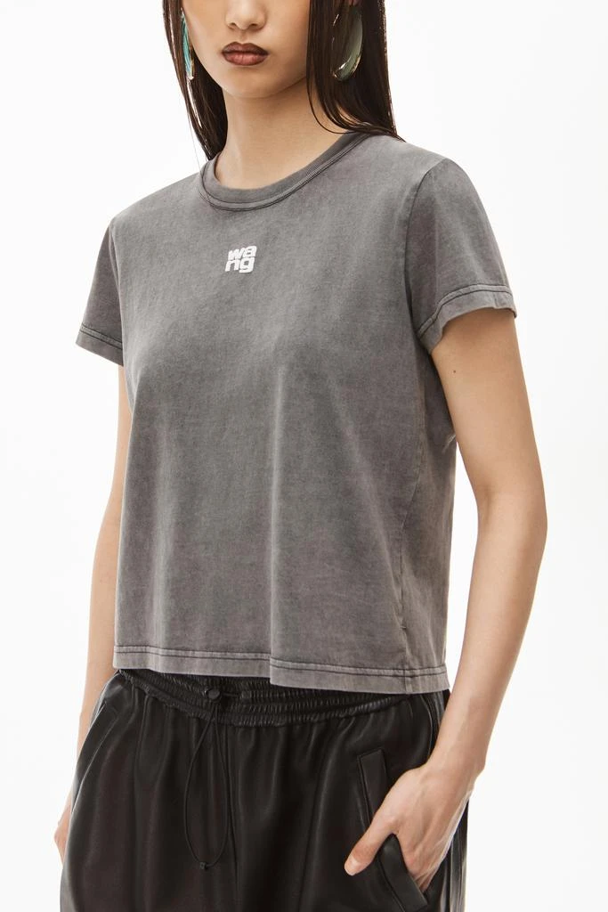 商品Alexander Wang|PUFF LOGO SHRUNKEN TEE IN  COTTON JERSEY,价格¥563,第4张图片详细描述