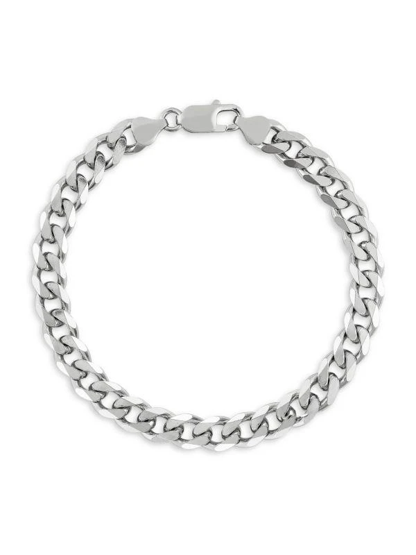商品Saks Fifth Avenue|Sterling Silver Flat Curb Chain Bracelet,价格¥977,第1张图片