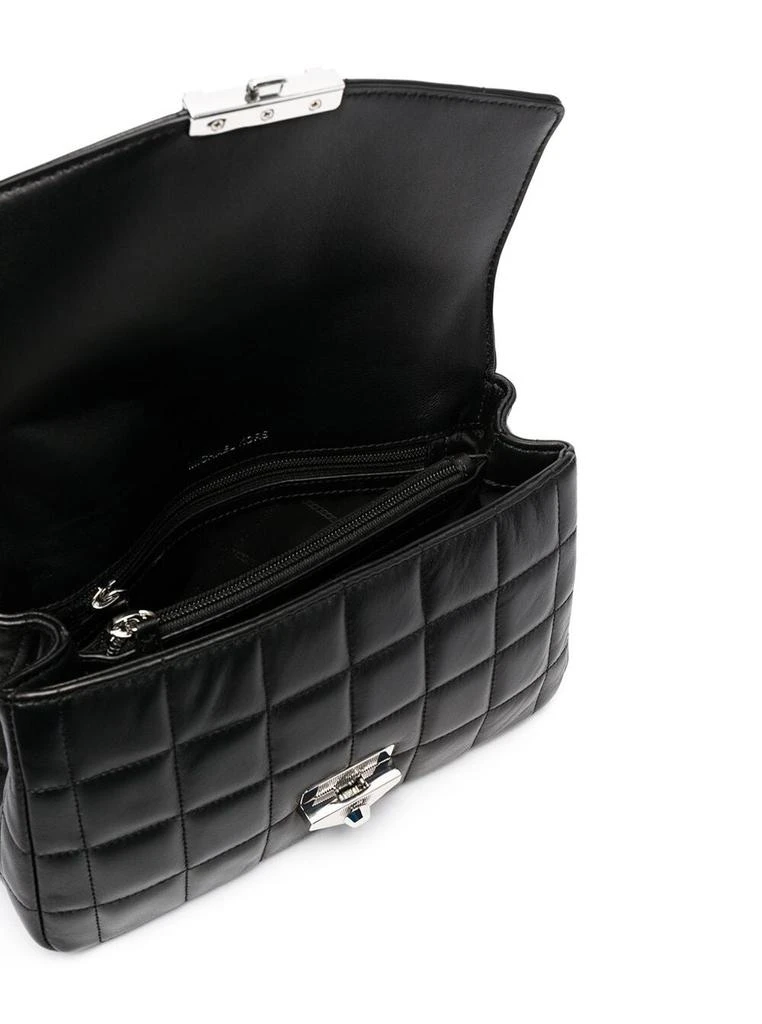 商品Michael Kors|Soho Black Quilted Leather Shoulder Bag with Silver Details Woman,价格¥2307,第4张图片详细描述