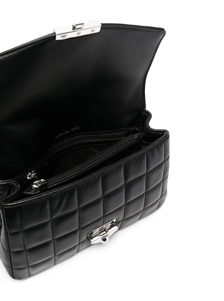 商品Michael Kors|Soho Black Quilted Leather Shoulder Bag with Silver Details Woman,价格¥2808,第6张图片详细描述