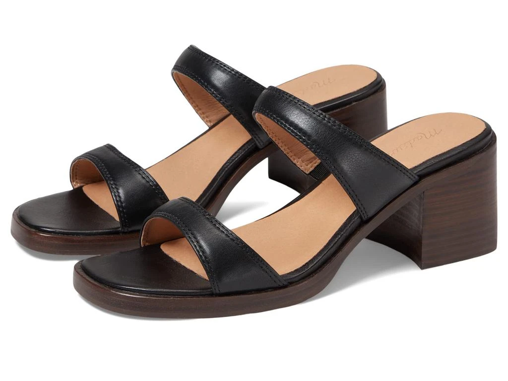 商品Madewell|The Saige Double-Strap Sandal in Leather,价格¥160,第1张图片