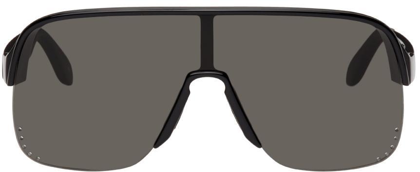 商品Alexander McQueen|Black Shield Sunglasses,价格¥2180,第1张图片