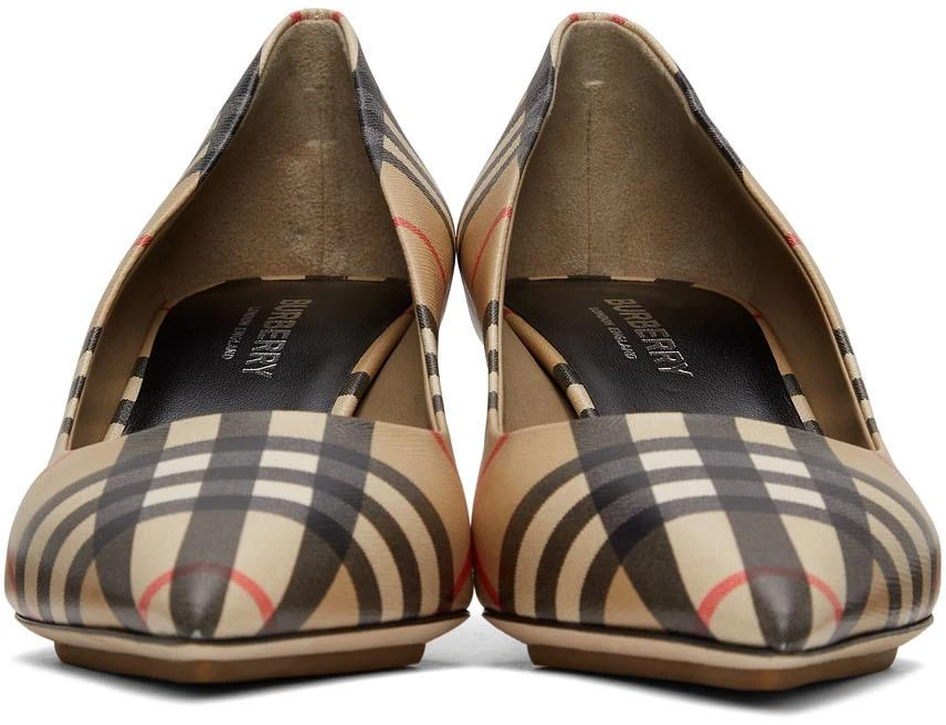 商品Burberry|驼色 Vintage Check 中跟鞋,价格¥7033,第2张图片详细描述