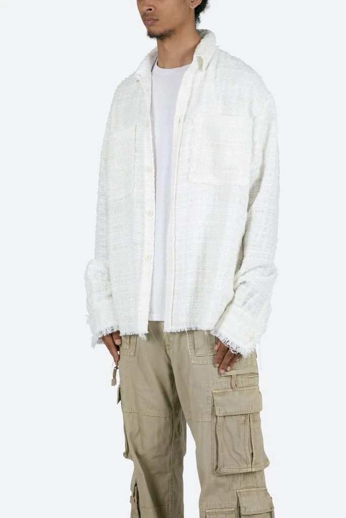 商品MNML|Heavyweight Raw Edge Flannel - White,价格¥335,第3张图片详细描述