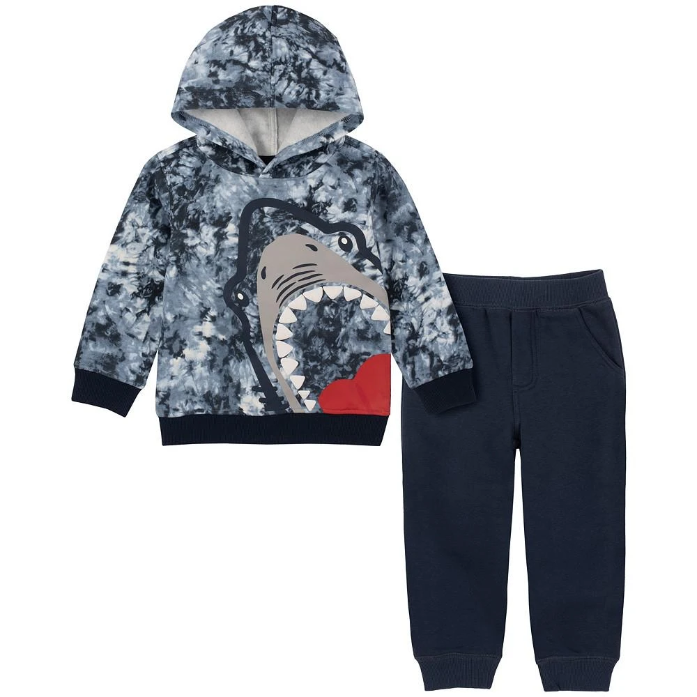 商品KIDS HEADQUARTERS|Little Boys Tie-Dye Shark Hoodie and Fleece Joggers, 2 Piece Set,价格¥129,第1张图片