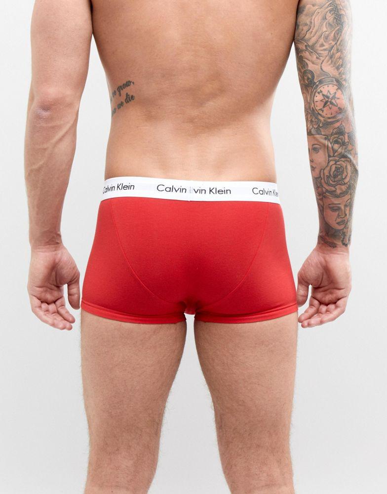 Calvin Klein low rise trunks 3 pack in cotton stretch商品第2张图片规格展示