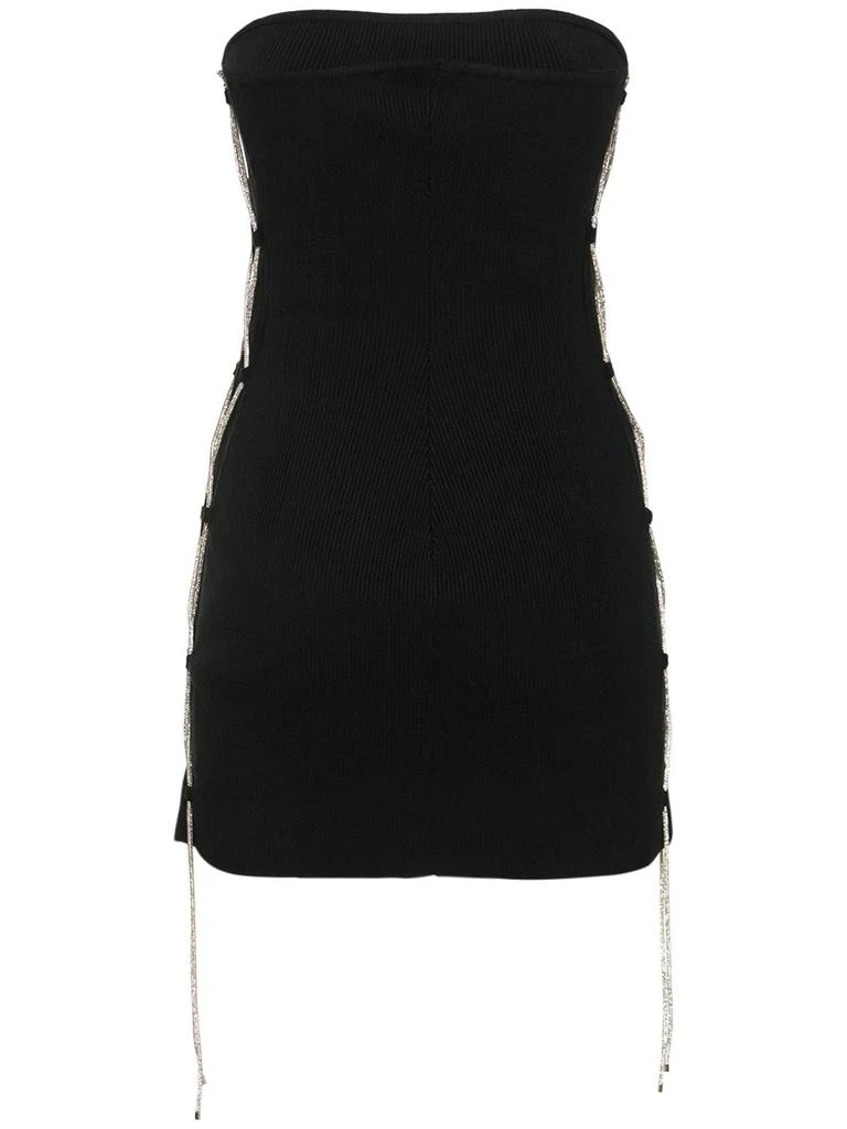 商品GIUSEPPE DI MORABITO|Lace-up Stretch Rib Knit Mini Dress,价格¥2753,第4张图片详细描述