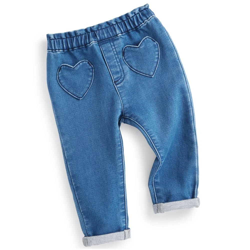 商品First Impressions|Baby Girls Heart Jeans, Created for Macy's,价格¥90,第1张图片