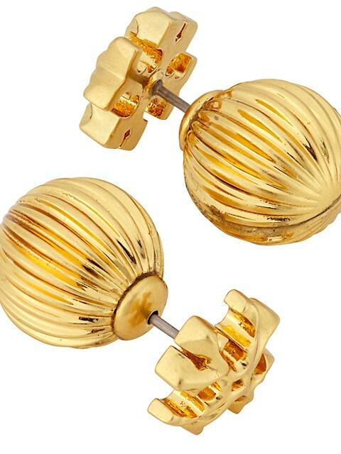 Roxanne 18K-Gold-Plated Double-Stud Earrings商品第4张图片规格展示