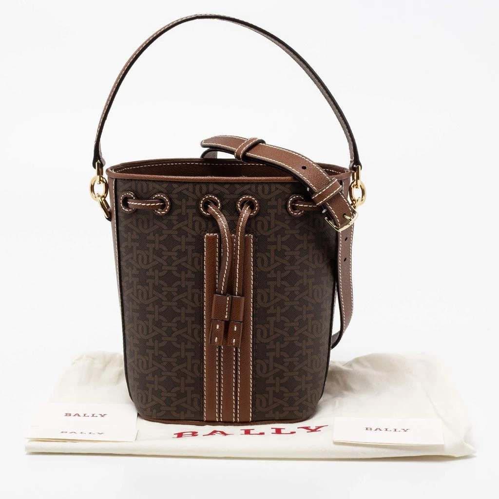 Bally Brown Coated Canvas and Leather Donae Bucket Bag  商品