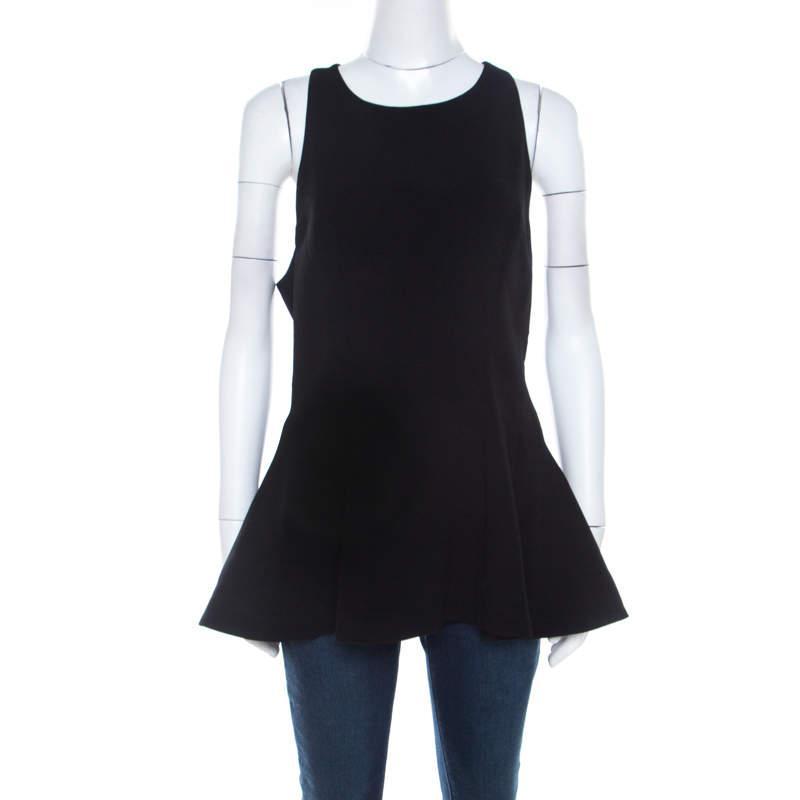 商品[二手商品] PRABAL GURUNG|Prabal Gurung Black Wool Peplum Sleeveless Blouse L,价格¥1771,第1张图片