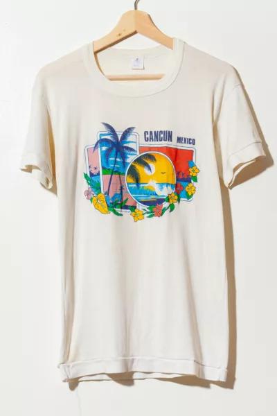 Vintage 1970s Cancun Mexico Paradise Flower T-Shirt商品第1张图片规格展示