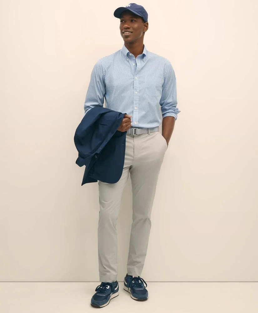 商品Brooks Brothers|Performance Series Stretch Polo Button-Down Collar, Candy Stripe Sport Shirt,价格¥1207,第2张图片详细描述