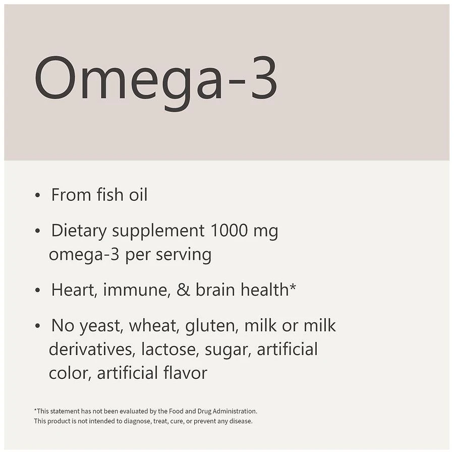 Omega-3 1000 mg Softgels Natural Lemon 商品
