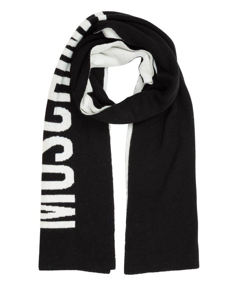 Moschino Logo Intarsia Finished Edge Scarf商品第1张图片规格展示