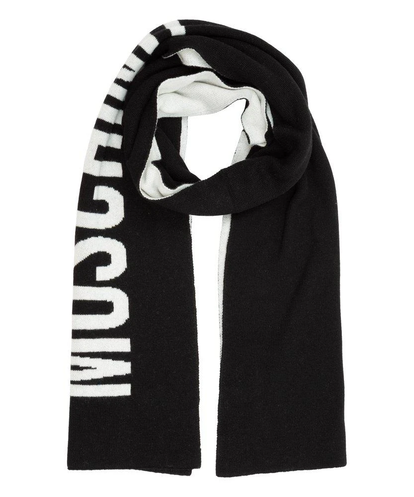 商品Moschino|Moschino Logo Intarsia Finished Edge Scarf,价格¥730,第1张图片