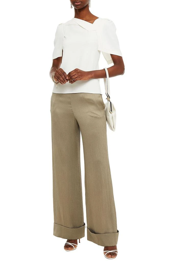 商品ROLAND MOURET|Fraser hammered silk-blend satin wide-leg pants,价格¥1777,第4张图片详细描述