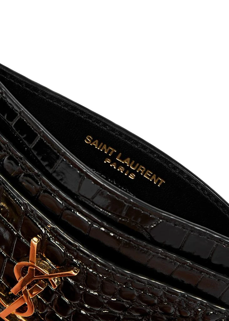 商品Yves Saint Laurent|Crocodile-effect leather card holder,价格¥2668,第3张图片详细描述