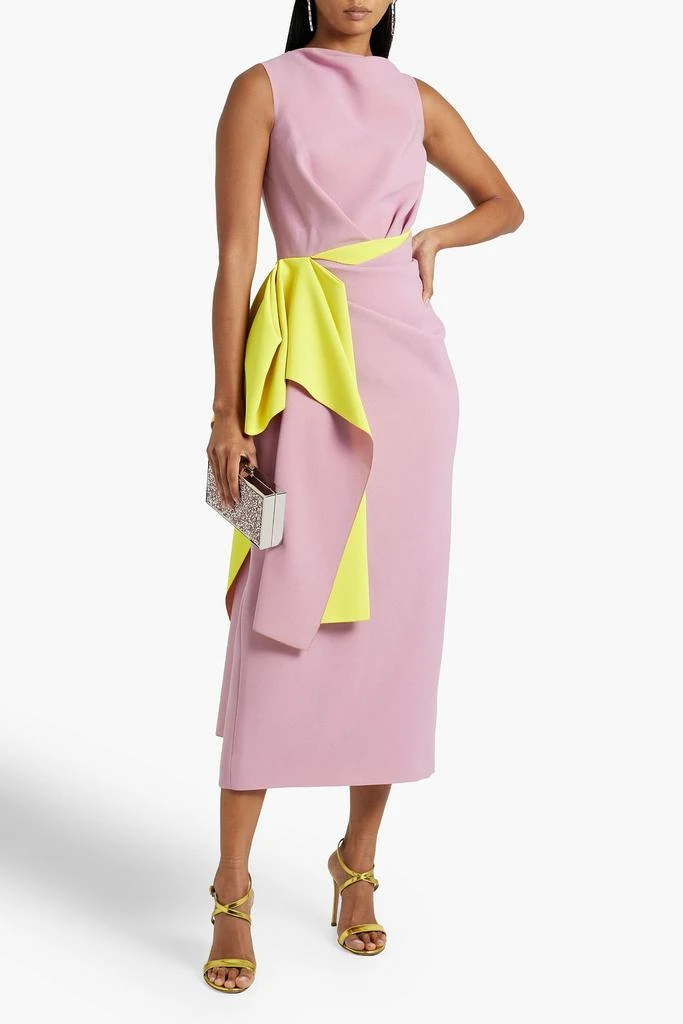 商品ROKSANDA|Calatrava draped two-tone crepe midi dress,价格¥5807,第2张图片详细描述