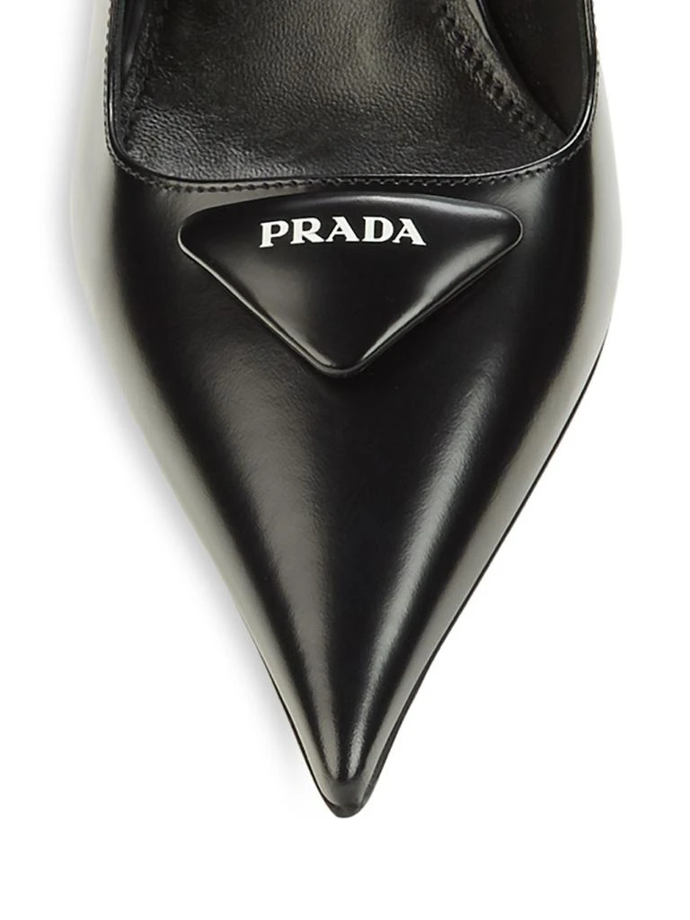 商品Prada|Leather Slingback Pumps,价格¥7976,第5张图片详细描述