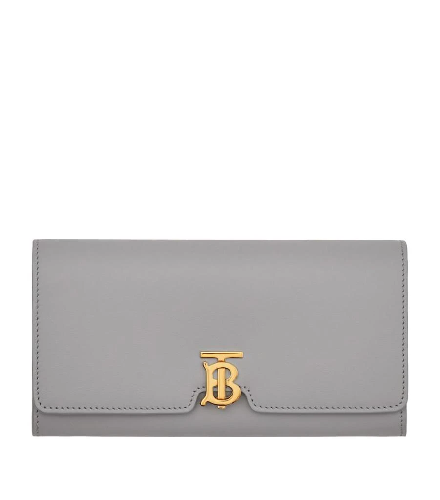 商品Burberry|Leather TB Monogram Continental Wallet,价格¥4485,第1张图片