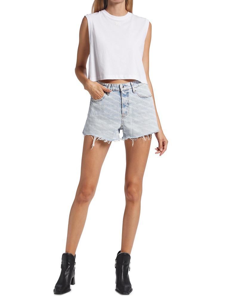 商品Alexander Wang|Bite Logo Denim Shorts,价格¥1704,第4张图片详细描述