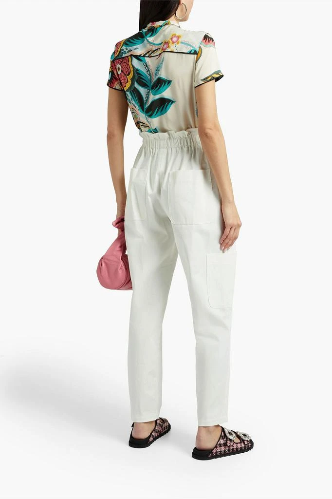 商品RED Valentino|Belted cotton-blend twill tapered pants,价格¥821,第1张图片