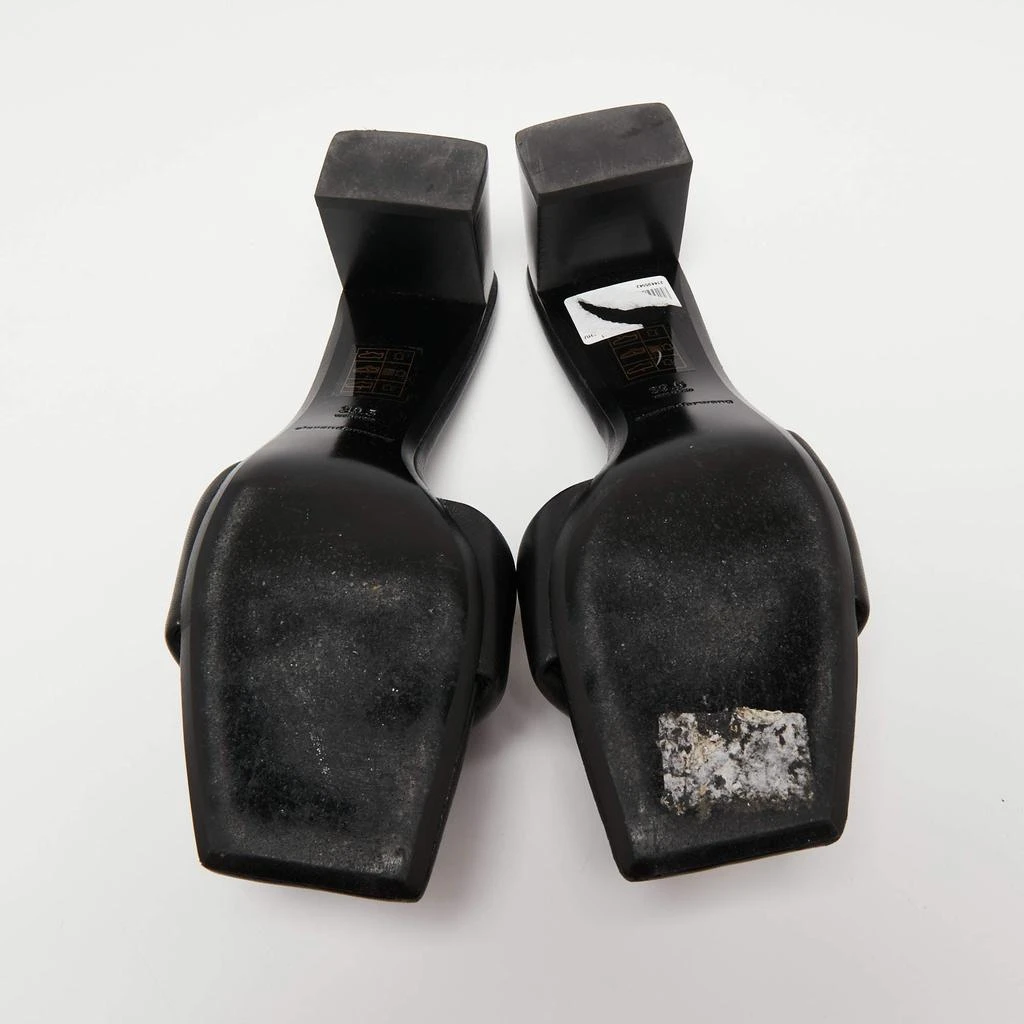 Alexander Wang Black Leather Anya Logo Slide Sandals Size 39.5 商品
