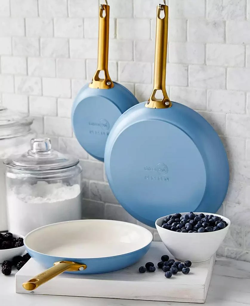 商品Greenpan|Reserve Hard Anodized Aluminum, Stainless Steel 3 Piece Nonstick Frying Pan Set,价格¥1158,第4张图片详细描述